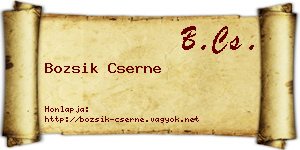 Bozsik Cserne névjegykártya